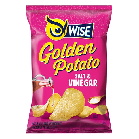 Wise Foods Salt & Vinegar Potato Chips Sharing Size Bags (4 Bags)
