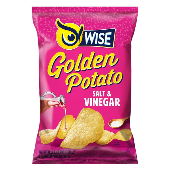 Wise Foods Salt & Vinegar Potato Chips Sharing Size Bags (4 Bags)