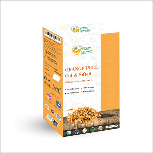 Herbs Botanica Dried Orange Peel, Organic Cut & Sifted Natural Zest for Tea