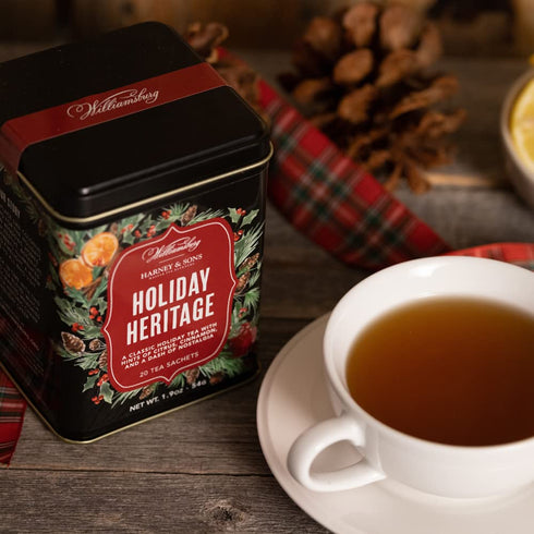 Peel,20 Count (Pack 1) Harney & Sons Holiday Heritage Colonial Williamsburg Blend | Black Tea with Warm Apple