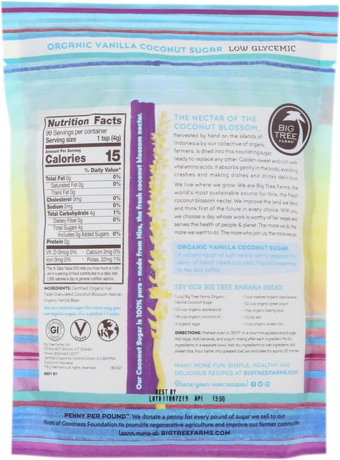 14 oz (397 2PC Big Tree Farms, Organic Coconut Sugar, Vanilla, g)