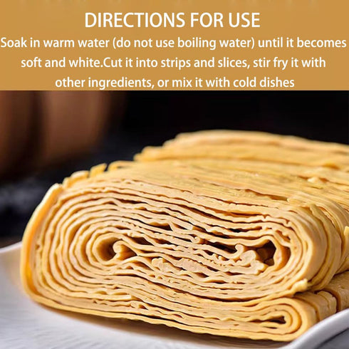 4.23Oz Tofu Skin Sheets,Long Term Soaking Doesn'T Ruin, It'S Powerful,Super Firm Tofu,Low Fat, High Protein
