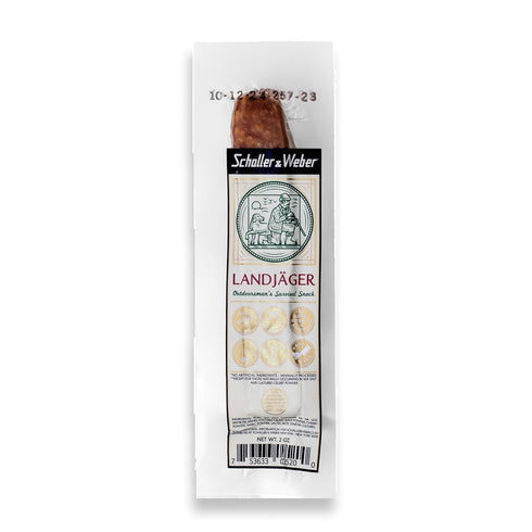 Schaller & Weber Landjaeger Smoked German Sausage, 2 Oz (Pack of 1)
