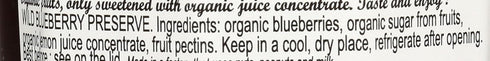 LUCIEN GEORGELIN 11.28 OZ Organic Wild Blueberry Fruit Spread