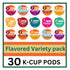 KUPIX 30 Count Pack - Flavored Variety Coffee Pods K Cup Sampler Hazelnut, Cinnamon , Pecan, Caramel, Vanilla