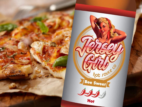 5 oz Free/Pack 2 Jersey Girl (Bee Sweet Honey Hot Sauce) Scorpion & Ghost Pepper / Bottle/No Sodium/Salt