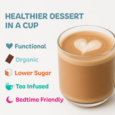 6 Teany Tea Organic Milk & Cookies Hot Cocoa - Everyday Hot Cocoa, Delicious, Kid Friendly, Tea Infused, Bedtime