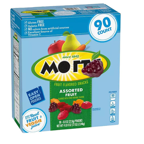 Generic Fruit Snacks, Assorted Flavors, 0.8 oz Pouches, 90 Count (1 Pack)