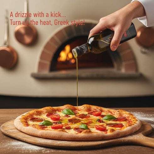 250 ml (8.5 oz.) Pellas Nature, Organic Red Pepper Infused Greek Extra Virgin Olive Oil, Award Winning, Finishing Oil