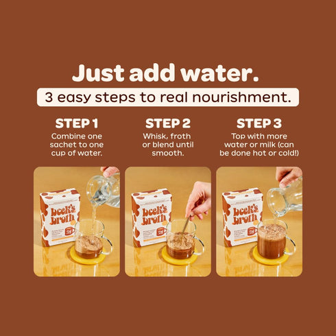 (5-Pack) Beck's Broth Protein Hot Chocolate | Made w/Pasture Raised Bone Broth Powder | Dairy Free, Gluten Free | High