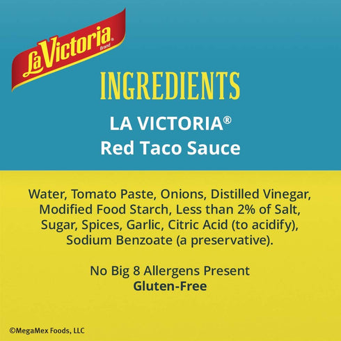 8 (Pack 12) La Victoria Mild Red Taco Sauce, Ounce