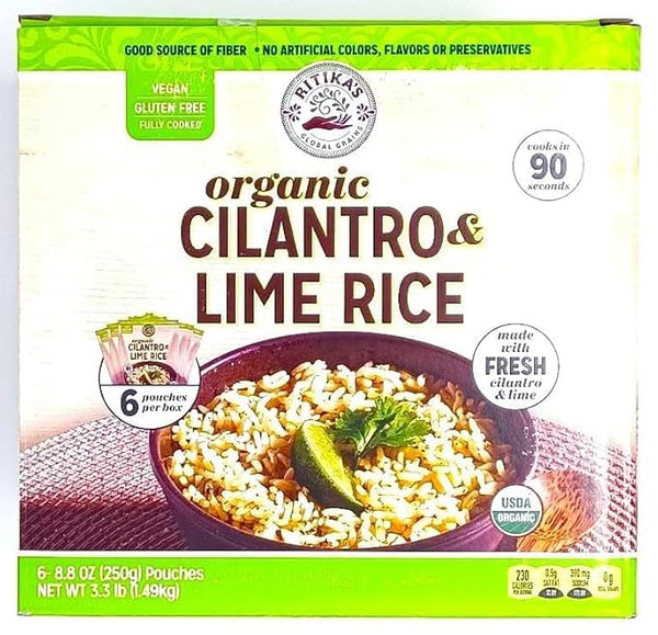 Generic Organic Cilantro & Lime Rice. 8.8 oz. (Pack of 12)