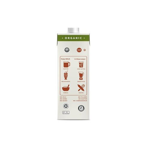 32 MALK Organic Unsweetened Original Oat Milk, FZ