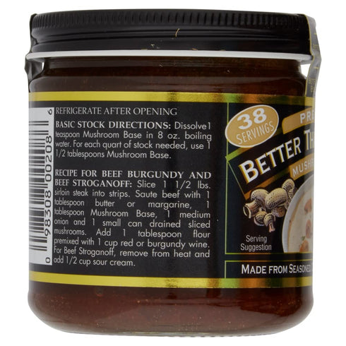 9.5 38 8 OZ (Pack 3) Better Than Bouillon Premium Mushroom Base, Made from Seasoned & Concentrated Mushrooms, Makes