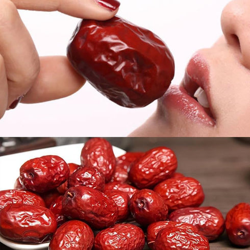 ZCFIKJ 18 oz 500g (jujube-1.1 lb) Jujube Dates Fruit,Chinese Red Dates Jujube Dried Date Jujubes Juju All-Natural
