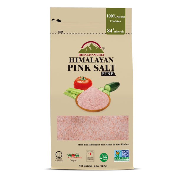 Himalayan Chef Pink Himalayan Salt, Fine Grain - 12 lbs (6 x