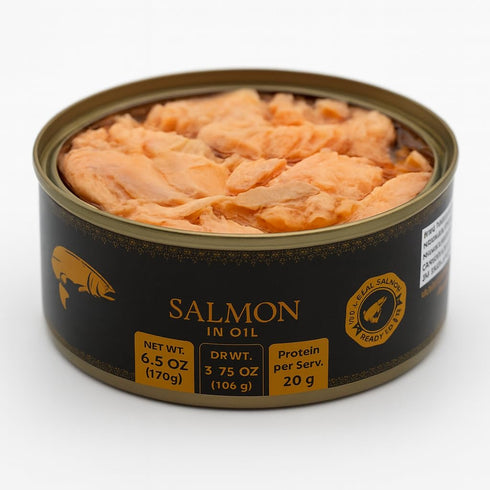 6.5 Oz Aqua Gourmet Canned Salmon in Oil Wild Flavor from Chilean Patagonia