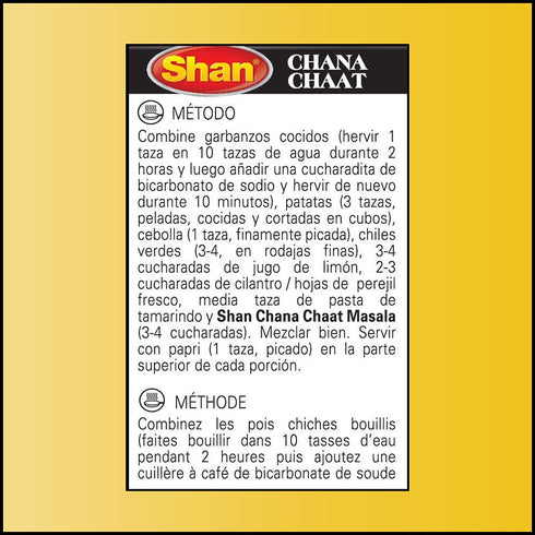 1.76 oz (50g) (Pack 3) Shan Chana Chaat Seasoning Mix - Spice Powder for Garnishing on Chickpeas Savory Snacks