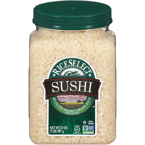 RiceSelect Sushi Rice, Short Grain Sticky Rice, Poke Rice, Gluten-Free, Non-GMO, 32