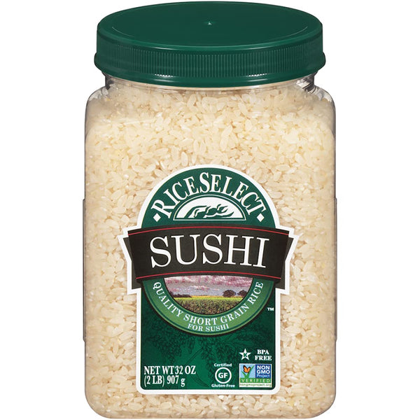 RiceSelect Sushi Rice, Short Grain Sticky Rice, Poke Rice, Gluten-Free, Non-GMO, 32