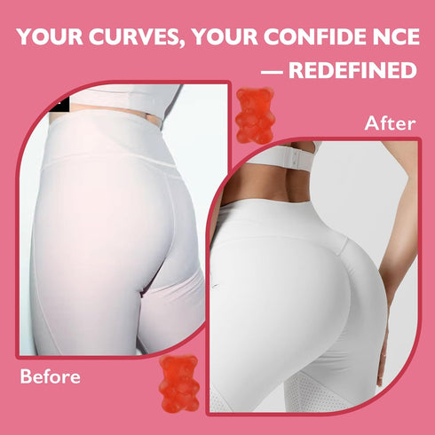 60 Counts Gummies Gummy BBL for Bigger Butt Growth and Hips, Herbal Extracts for Women Booty Natural Curvy Body