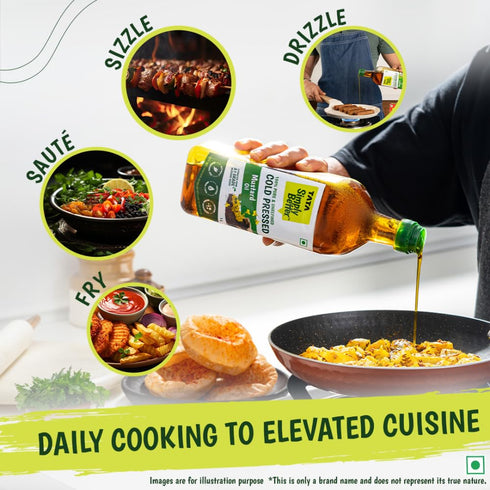 Tata Simply Better 1 Pure & Unrefined Cold Pressed Mustard Oil, Litre