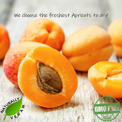 2 lbs. 14 Gerbs Dried Apricots | Unsulfured, No Artificial Additives, Resealable Bag | Naturally Sweet & Chewy | Top