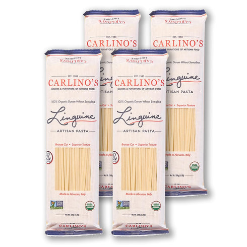Carlino's Market Carlino's Dried Linguine| Organic Durum Wheat Semolina | Bronze Die Cut |
