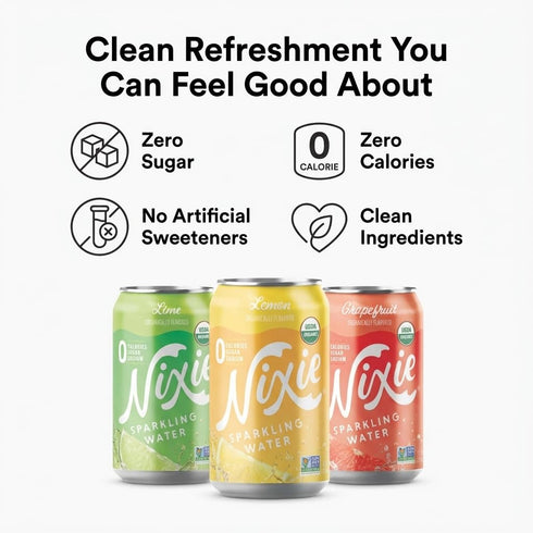 Pack (18 Pack, 6 6 6 Nixie Sparkling Water Variety Tea-Inspired Fruit Flavors Pomegranate Green Tea, Peach Black Tea
