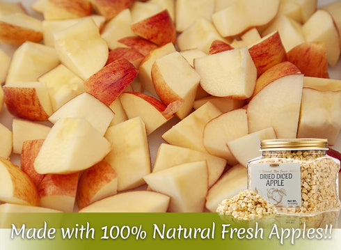 Apples,10 Oz /283g,1 100% Premium Dried Diced Ingredient Made with Natural Apple, No Sugar Added Dehydrated Apple, No