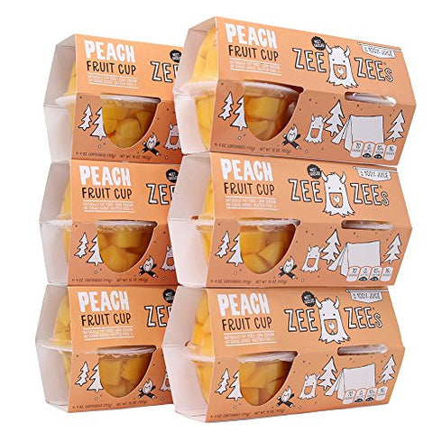 Zee Zees Diced Peach Fruit Cup, in 100% Juice, No Sugar Added,