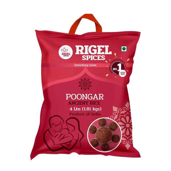 Rigel Spices | Poongar Red Rice (4Lbs) | Ladies special | GLUTEN