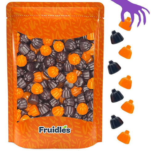 Fruidles Halloween JuJu Jelly Pumpkins, Delicious Gummy Candy, Gluten-Free, Fun and Festive