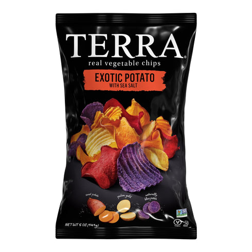 Terra Vegetable Chips, Exotic Potato Vegetable Chips with Sea Salt, 5 Oz