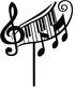 XUZHAN 3PCS Music Notes Birthday Cake Topper Musical Notes Acrylic Cupcake Toppers for Birthday Party Musician Wedding