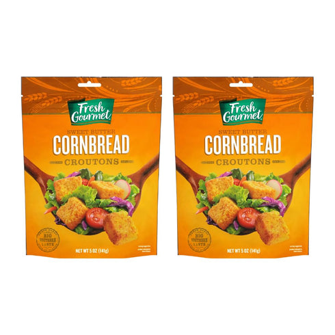 Fresh Gourmet Premium Croutons, Sweet Butter Cornbread, 5 Ounce (Pack of 2)