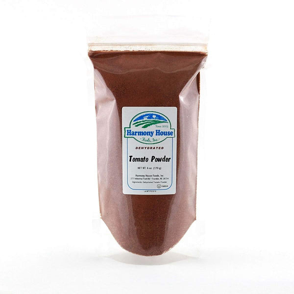 Premium Dehydrated Tomato Powder, 6 oz Size Pouch - From Harvest Red
