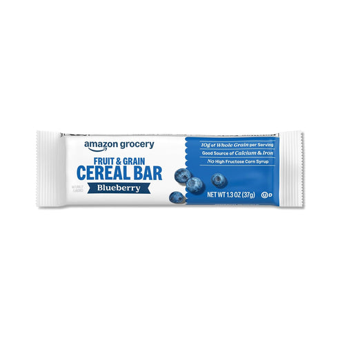 1.3 Oz, 8 Amazon Grocery, Blueberry Fruit & Grain Cereal Bars, Ct