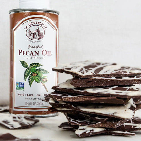 La Tourangelle Roasted Pecan Oil - 8.45 Fl Oz for Cooking, Baking, Butter Substitute, Pasta, and Vinaigrettes