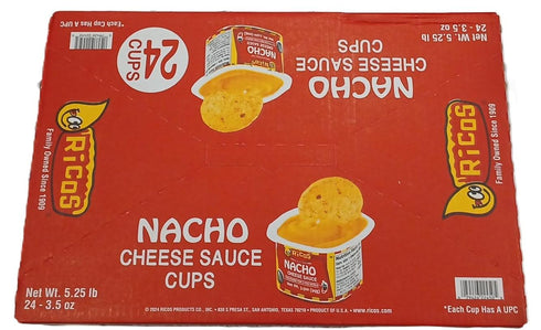 Ricos Nacho Cheese Sauce 3.5 oz Cups, Pack of 24 - Perfect