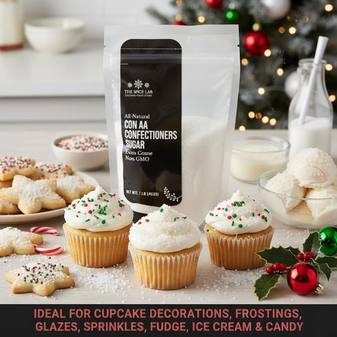 2 The Sugar Lab Confectioners Sugar - Extra Coarse Sugar - Pounds - Con AA - Sugar Crystals for Baking and Cupcake