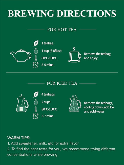 100 Count GLDNT Organic Decaf Green Tea Bags, Organic Green Tea Decaffeinated, Smooth Flavor, Super Antioxidant, Iced