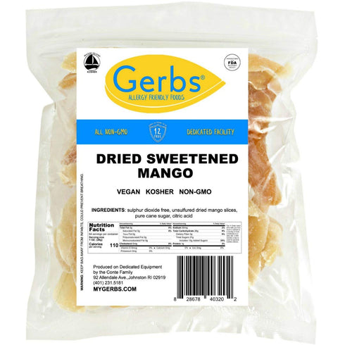 4 lbs. 14 Gerbs Sweetened Dried Mango Slices | Unsulfured, No Artificial Additives, Resealable Bag | Naturally Chewy