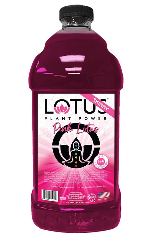 Lotus Plant Power Skinny Pink Lotus Plant Energy Drink Concentrate | Zero Sugar | 64