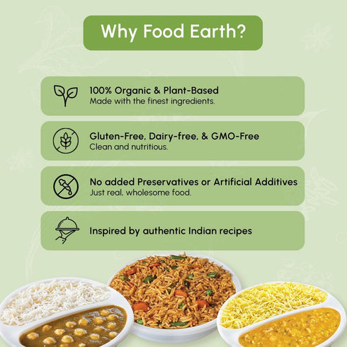 Pack Pack (6 Pack) Food Earth Ready to Eat Indian Meals Six Flavor Variety Organic, Microwavable, Premade & Quick Lunch
