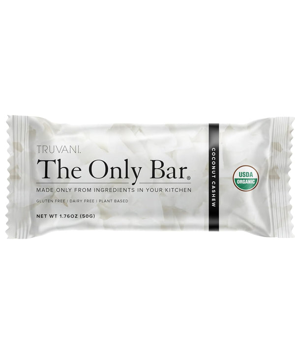 Truvani Plant Based Snack Bars | Coconut Cashew 1 Pack | 5g