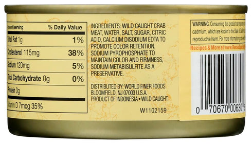 6 oz Reese Crabmeat All White