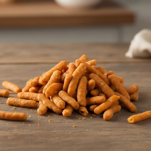 2 SweetGourmet Cheddar Sesame Sticks, Cheese Flavored Crunchy Snack, Pound Bag, No Preservatives, No Artificial Flavors