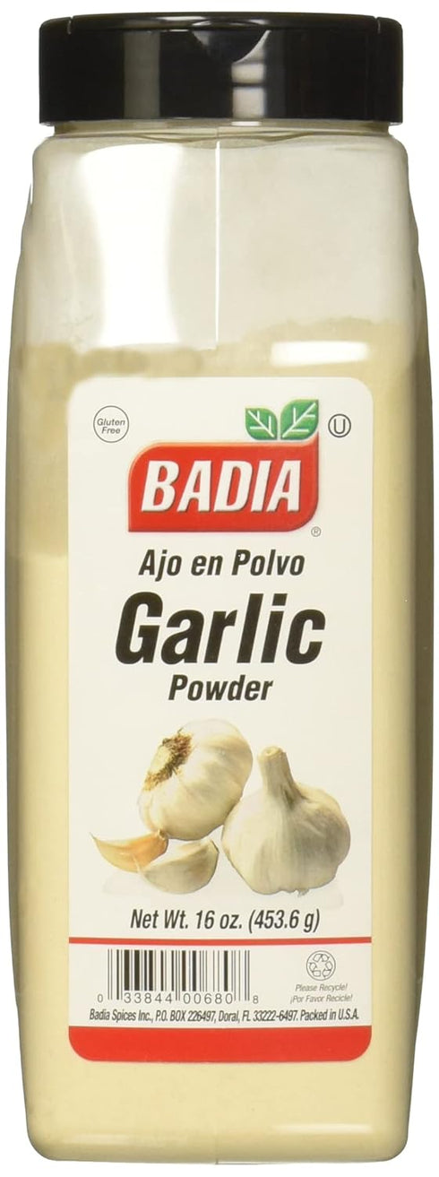 Badia Garlic Powder, Kosher, Gluten Free, 16 Ounces (Pack Of 6)