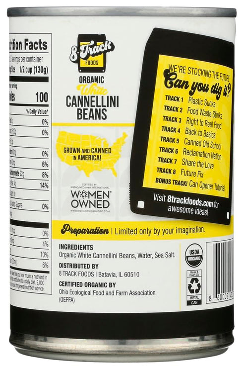 8 Track Foods 15 OZ Organic White Cannellini Beans